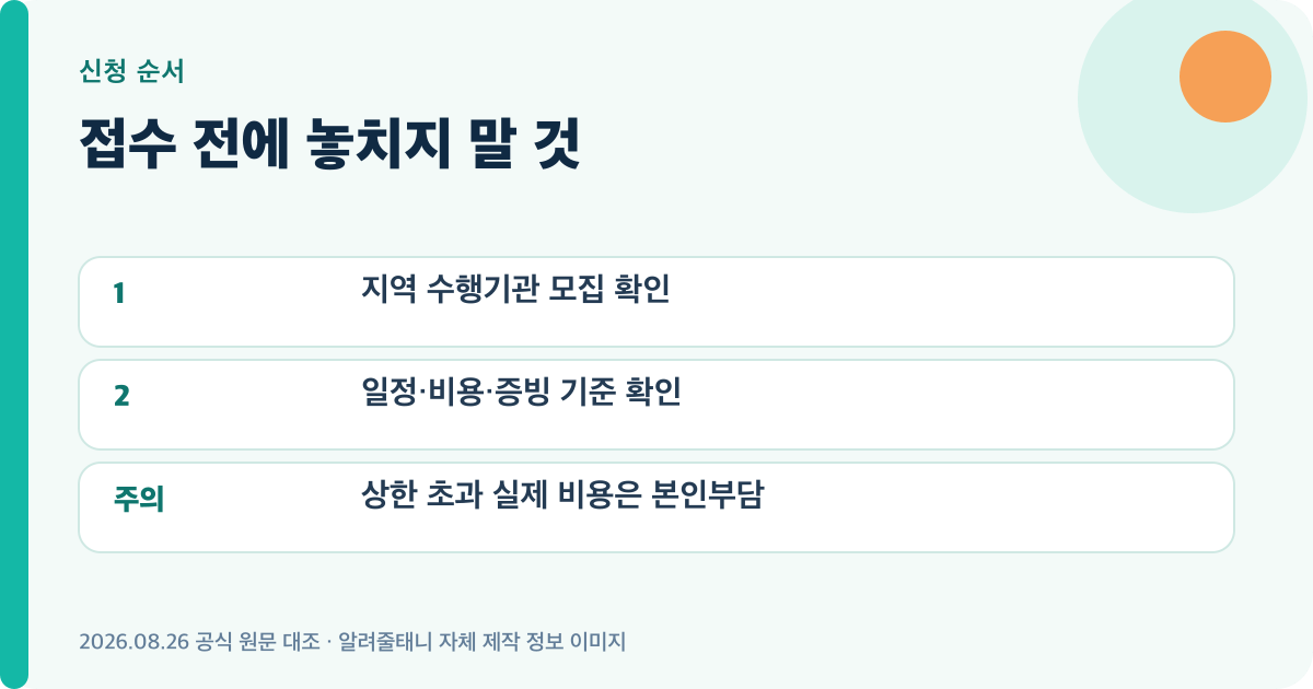 2026 발달장애인 가족휴식지원 신청 순서와 주의사항을 정리한 이미지