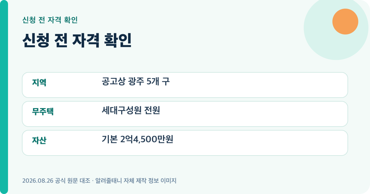 신청 전 자격 확인의 신청자격를 정리한 자체 제작 이미지